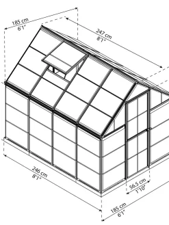 Canopia® By Palram Harmony™ Greenhouse, 6' -Garden Care Shop 8588022 11V tif