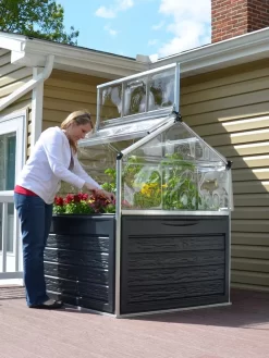 Canopia® By Palram Plant Inn™ Raised Bed Greenhouse, 4' X 4' -Garden Care Shop 8588308 02V tif