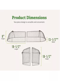 3-in-1 Chicken Wire Cloche -Garden Care Shop 8592117 dimensions