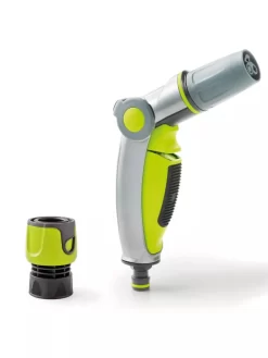 G.F. Italia 3 Jet Metal Hose Nozzle With Quick Connector Green