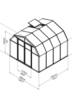 Canopia® By Palram Hobby Gardener Greenhouse, 8' -Garden Care Shop 8599331 11V tif