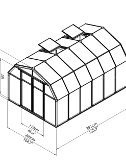 Canopia® By Palram Hobby Gardener Greenhouse, 8' -Garden Care Shop 8599332 03V tif