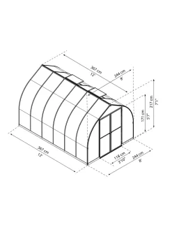 Canopia® By Palram Bella™ Greenhouse, 8' -Garden Care Shop 8599338 04v
