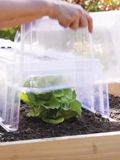 Cool Weather Row Cloche Ends, Set Of 2 -Garden Care Shop 8600266 0072 tif