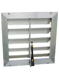 Monticello Greenhouse 18" Louver Wall Mounted Window With Solar Powered Opener