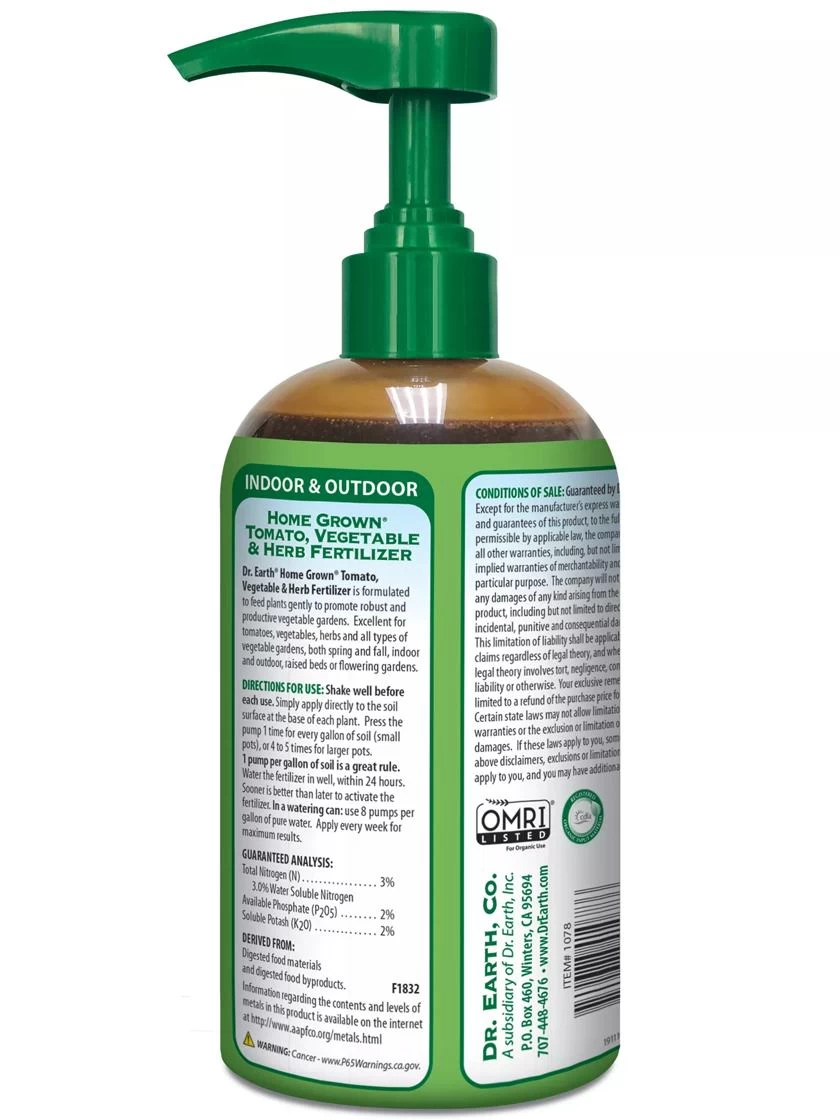 Dr. Earth Home Grown® Tomato, Vegetable & Herb Fertilizer, 16 Oz 2 Dr. Earth Home Grown® Tomato, Vegetable & Herb Fertilizer, 16 Oz - Image 2