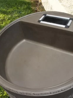 Round Rain Barrel With Planter, 35 Gallons 9 Round Rain Barrel With Planter, 35 Gallons -Garden Care Shop 8612856WALNT 02V tif