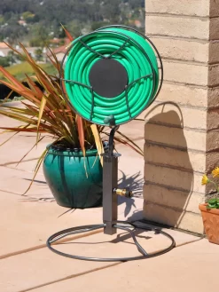 Yard Butler® Free Standing Swivel Hose Reel With Base
