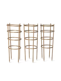 Bamboo Tomato Cages, Set Of 3 -Garden Care Shop 8613426 4679 bamboo tomato cages 3